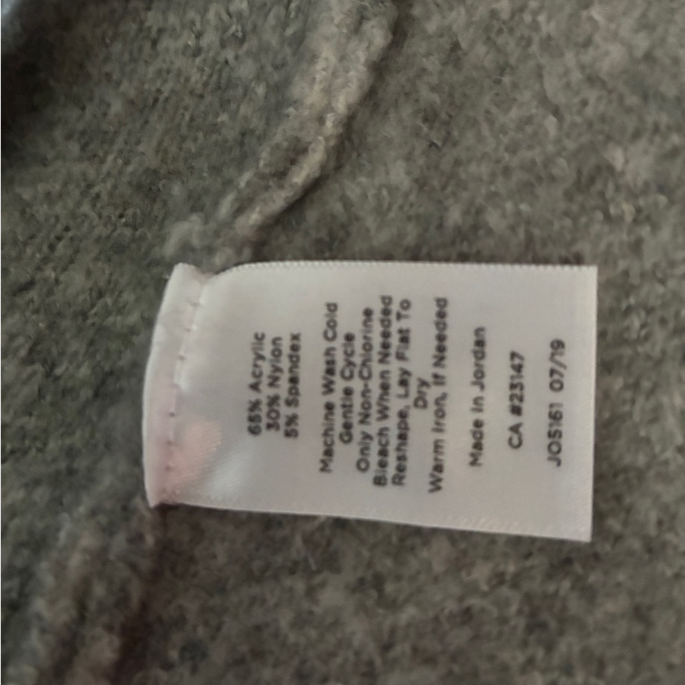 Talbots Heather Animal Print Flyway Gray Knit Cardigan Size L Petite - Picture 6 of 8